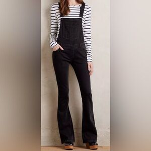 Paige Tavie Overalls Slim Flare in Raven Black Size 25